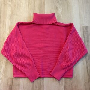 Old Navy Women's Vibrant Pink Cowl Neck Sweater